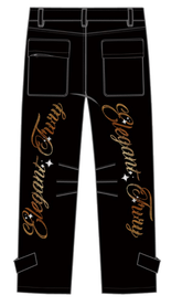 ROKU ELEGANT FURY TWILL CARGO PANTS RK4481615 BLACK